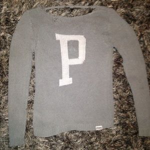 Pink grey sweater
