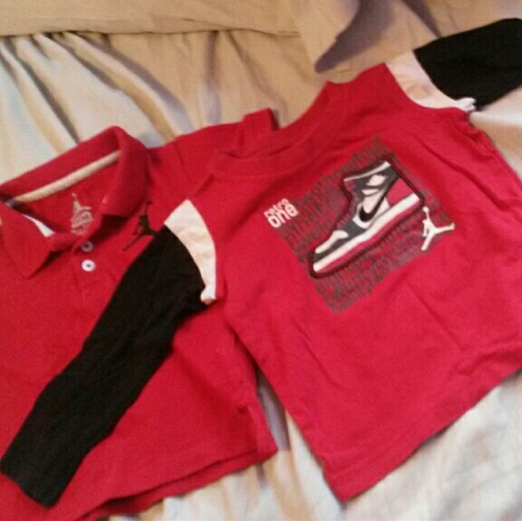 Jordan short sleeve polo & jordans long sleeve