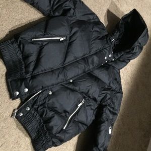 Black down coat