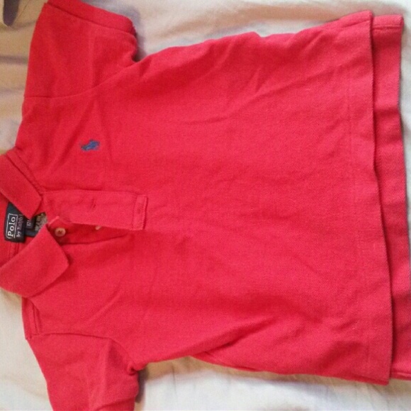 Red RL polo 12 months