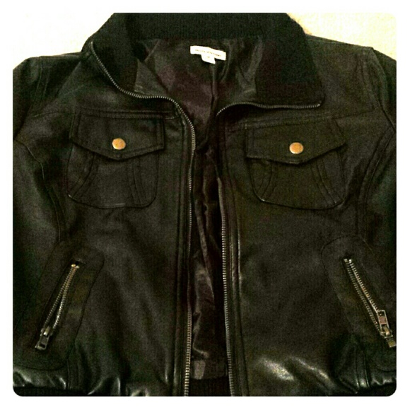 Black leather jacket