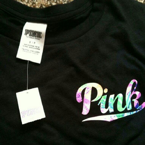 VS PINK tropical tee NWT