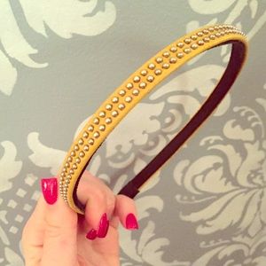 Yellow head band with studs