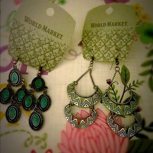 Two pairs of World Market Boho Chic