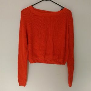 Knit crop top sweater