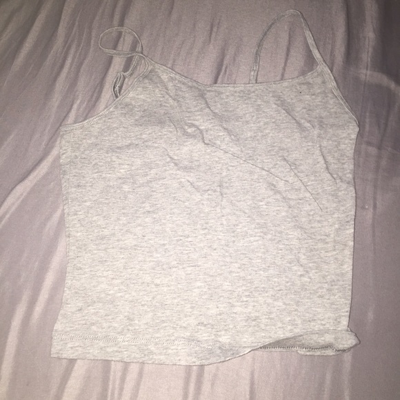 Grey crop tank