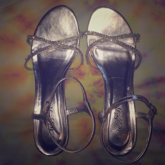 Shoes - Silver Heels. Only worn twice!