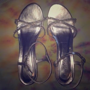 Silver Heels. Only worn twice!