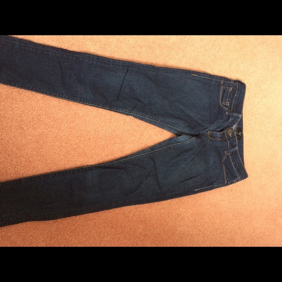 Aqua dark blue skinny jeans from Bloomingdales