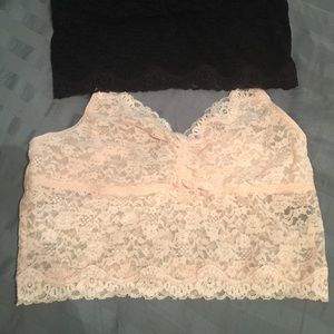 Two Victorias Secret Lace Bralettes