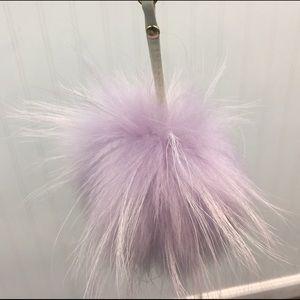 Lilac periwinkle fox fur Pom-Pom