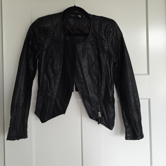 Leather moto jacket