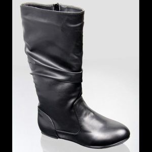 New kids black classic slouch boots
