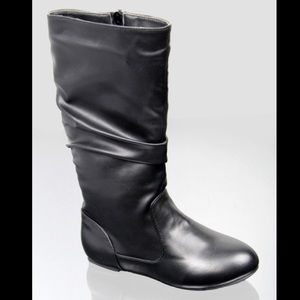 New kids classic slouch girls flat boots