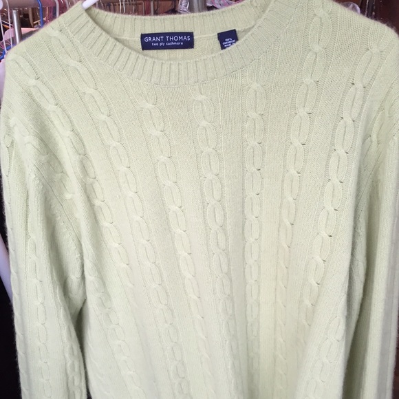 Nwot men's green2 ply cashmere sweater sz m !