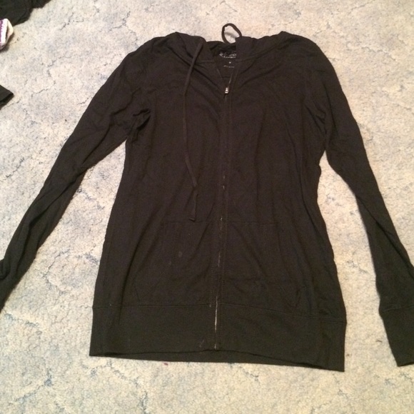 ⚫️plain black hooded jacket⚫️