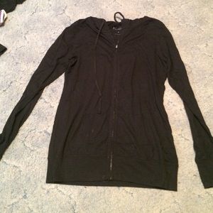 ⚫️plain black hooded jacket⚫️