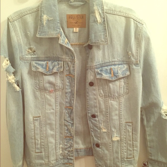 Distressed Hollister Jean Jacket