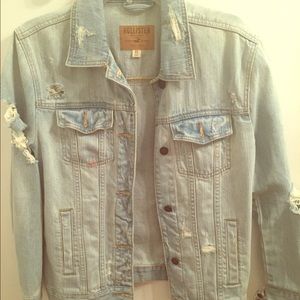 Distressed Hollister Jean Jacket
