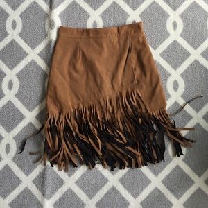 Fringed skirt