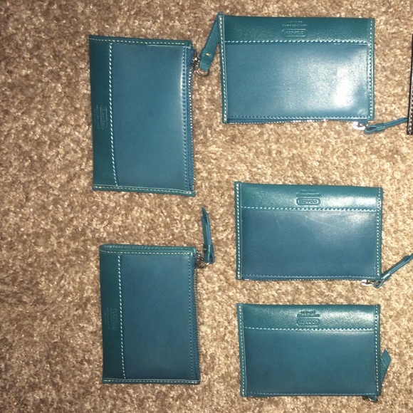 Teal Coach Wallets