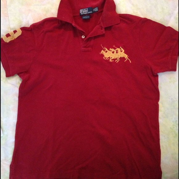 Ralph Lauren SzMed Red Polo Custom Fit - Picture 2 of 4
