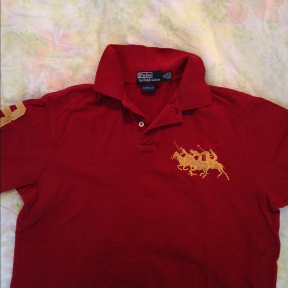 Ralph Lauren SzMed Red Polo Custom Fit - Picture 3 of 4