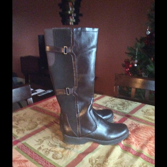 No Name Boots Shoes - Brown Faux Leather Brown Boots Medium