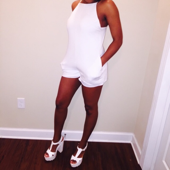 White Chunky Heels