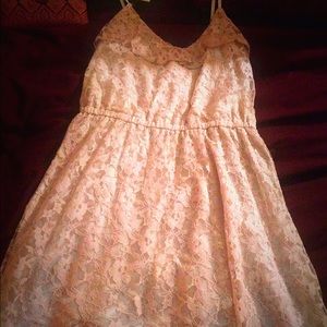 Cream floral lace dress