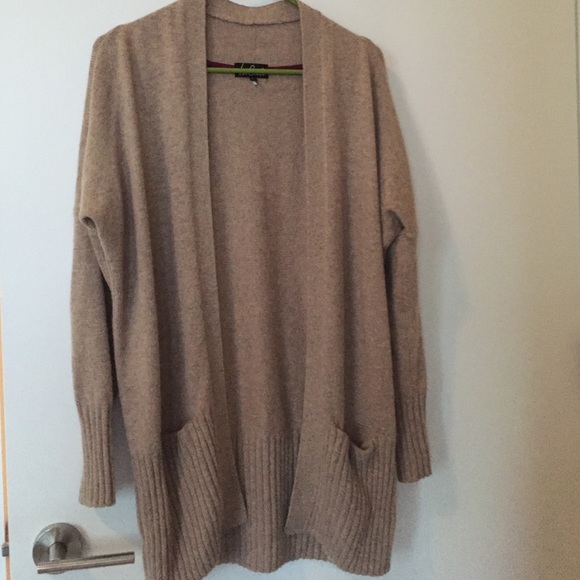 Cashmere & fur draped cardigan