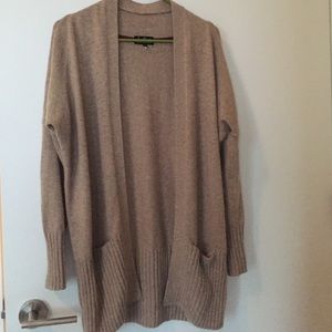 Cashmere & fur draped cardigan