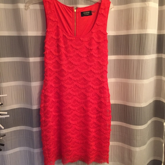 Red Guess dress