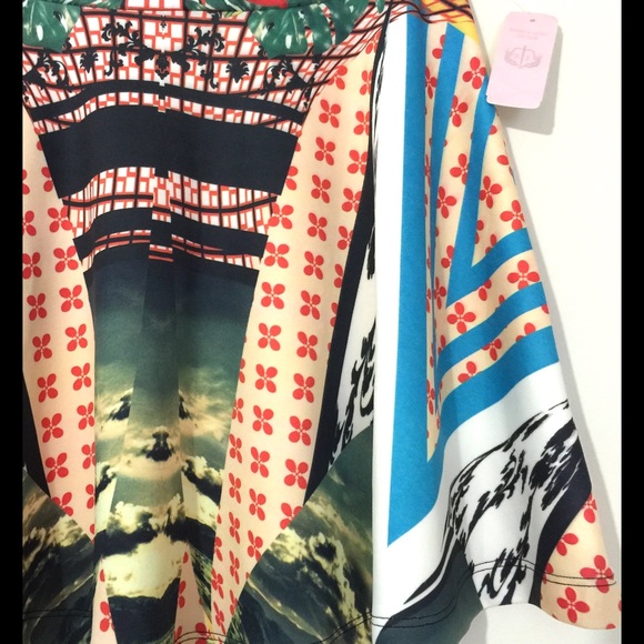 Romeo&Juliet Couture Mix Print Scuba Skater Skirt - Picture 2 of 3