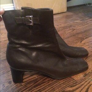 Mocha leather boots