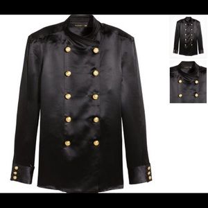Balmain x H&M silk shirt jacket with dustbag