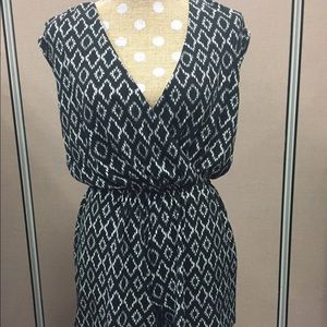 Banana Republic Black and White Print Romper