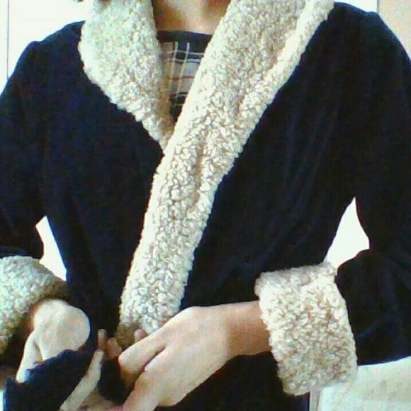 Vintage blue velvet coat