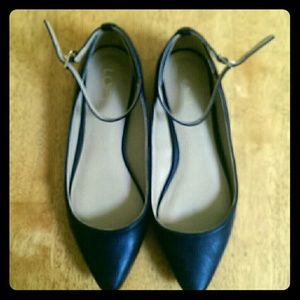 Ann Taylor Loft Ankle Strap Ballet Flats