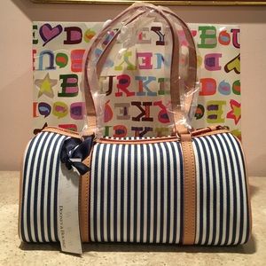 Navy and White striped Dooney & Bourke Purse