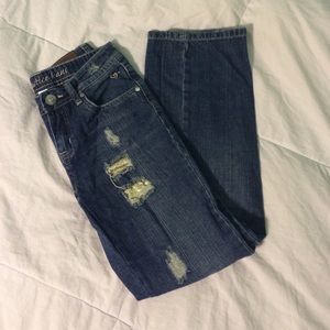 Girls stylish ripped jeans