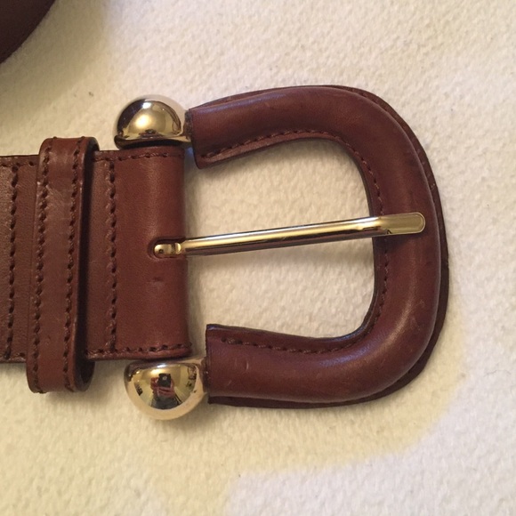 Burberry brown belt with gold main image 4