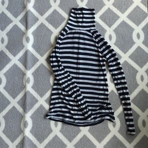 Striped turtleneck shirt