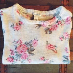 vintage inspired| floral sweater