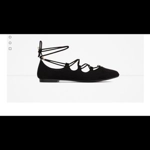 Lace up ballerina flats!