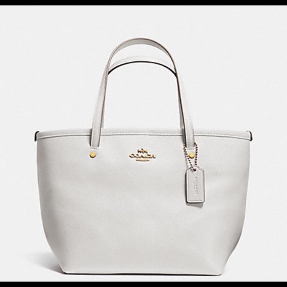 Coach white large tote