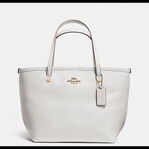 Coach white large tote