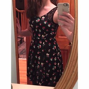 Black dress with lace back