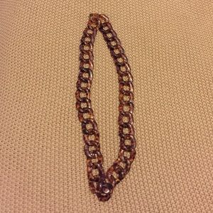 NWOT Tortoise Chain Link Necklace