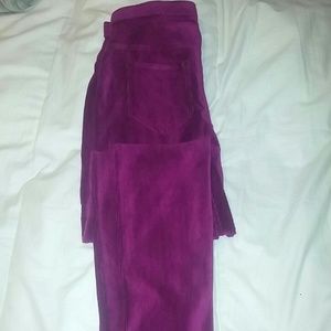 Hue Purple corduroy leggings